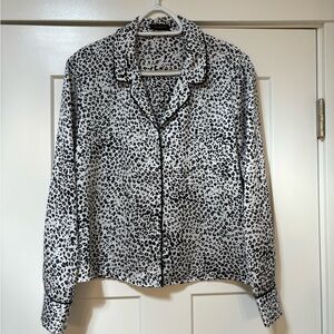 Dynamite Leopard Cropped Blouse 🐆